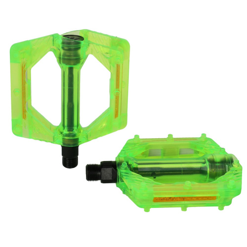 Педаль MTB HONGDING HD-855, 9/16 резьба, PC корпус, 2DU подшипника, 113х97мм, с рефлектором, 2S ось, 1 пара /HD-855/ зеленый /736976     