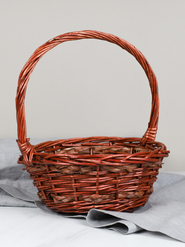 Корзина плетеная 3 штуки 33х12/27х10/22х9 см / S/3 22-39-KR /уп 28/темно коричневая круглая