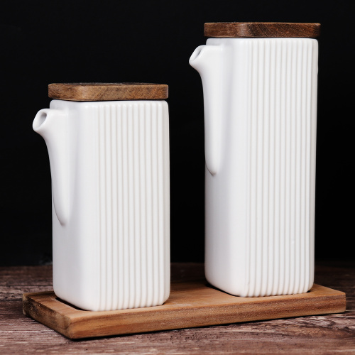 Кувшин соусник для жидких специй 2 штуки 400 мл 280 мл / I9003-white /уп 16/ на подставке 