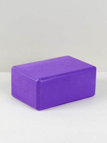 Блок для йоги и фитнеса спортивный 23*15*10 см / YJZ590/1 /уп 50/ фиолетовый