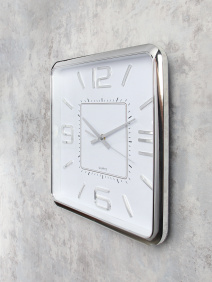 Часы настенные 30х30 см / WS-5733B /уп 20/серебро