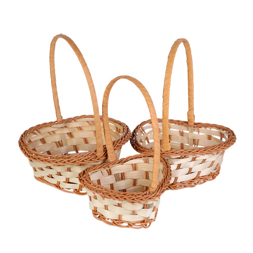 Корзина плетеная 3 штуки набор Сердце / GN295-13 /уп 200/