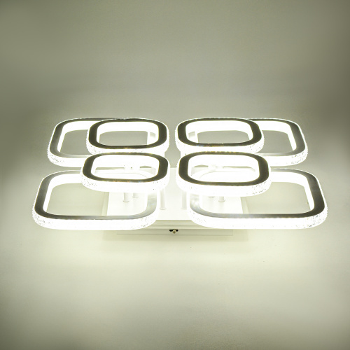 Стационарный светильник / LED-люстра потолочная. Цвет: белый (468W / 575*575*125)" / LED white   yellow 3000K~6500K / K26027W/4 4 / уп 1