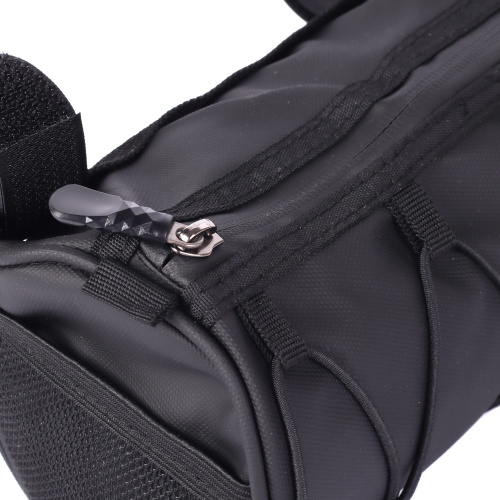 Сумка велосипедная на руль B-SOUL, материал 600D, на молнии, крепление velcro, 24х10см, 2.5л, Черная /уп30/50/