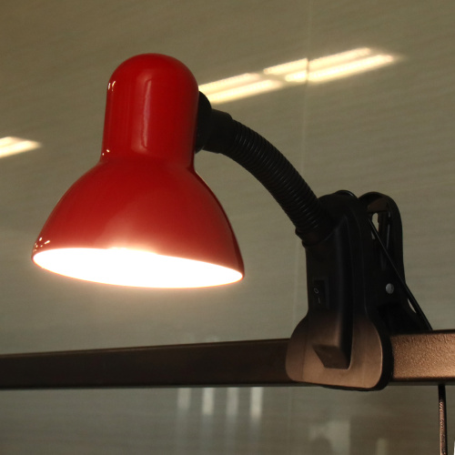 Светильник настольный на прищепке красный / 108BXIAO-4 / Ex27 /уп 70/