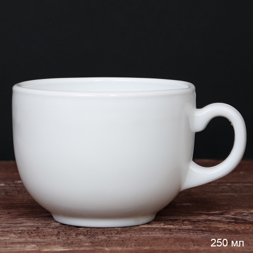 Кружка 220 мл белая / CB200-12YF (БЕЛЫЙ)/ШТУЧНО