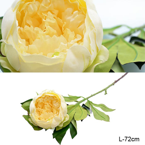 Цветок искусственный Пион кремовый 72 см / W118 /уп 30/180/