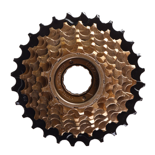 Трещотка MEGAWHEEL FWOEM8-14-28, 8S индексная, 14-28T, коричневая/28T ED чёрный /уп 50/