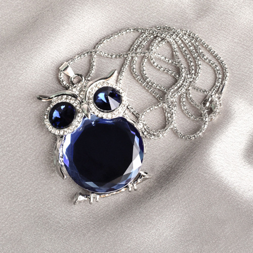 Подвеска-кулон на цепочке 76 см Сова / YD10001/1 /уп 12/серебро