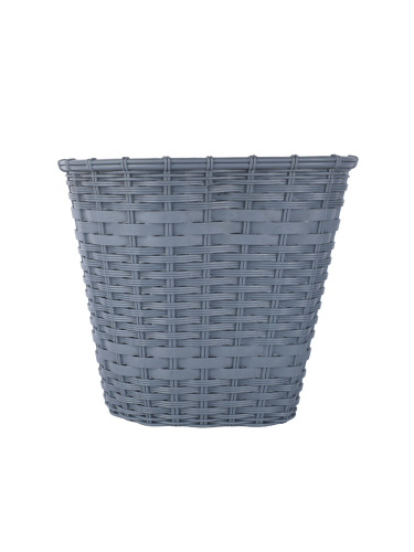 Корзина для велосипеда пластиковая плетеная серая. / 1DVMI-19 / уп 30