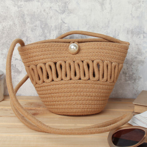 Сумка плетеная 21x15x9 / DW-10 /уп 100/коричневая