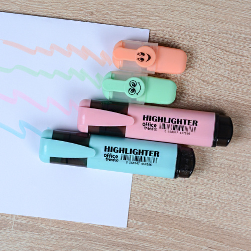 Текстовыделитель набор 4 штуки / H1001 /уп 48/288/АКЦИЯ