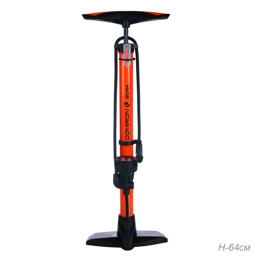 Насос напольный с регулируемым манометром COMIRON BORA, стальной корпус, 650*38мм, 737 см3, 8 бар, 120 psi., стальной шток 12мм, 848 гр. /уп 10/