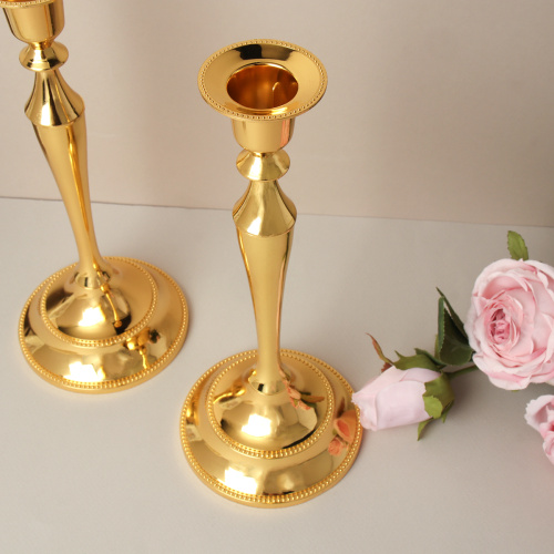 Подсвечник 2 штуки набор золото 25 см / 6301G /уп 30/