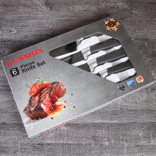 Набор кухонных ножей 6 предметов / WD-104 /уп 24/овощечистка в комплекте