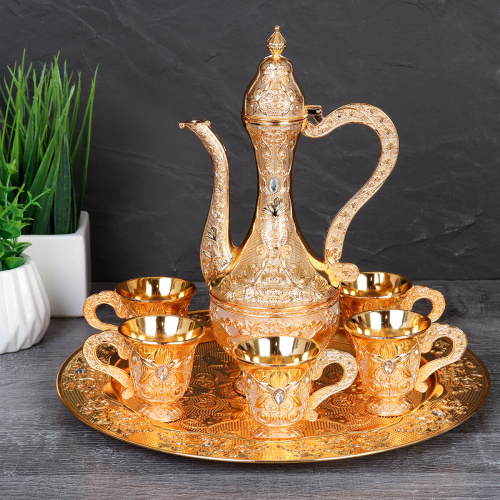 Коньячный набор /200/30 мл/ Золото/ 201-GOLD /уп 24/ Плоский поднос