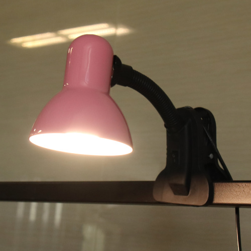 Светильник настольный на прищепке розовый / 108BXIAO-5 / Ex27 /уп 70/