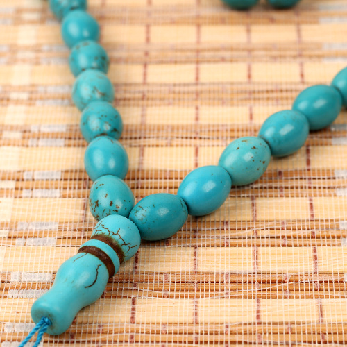 Четки мусульманские 33 бусины 12мм бирюзовые / MА58 /уп 10/600/АКЦИЯ