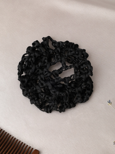 Резинка сетка для волос пучок / NSAЕ-53-BL /уп 12/100/черный