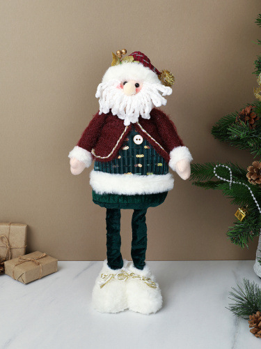 Новогоднее украшение Дед мороз на телескопических ножках 35/60 см / SH056-1 /уп 72/