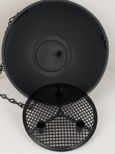 Кашпо подвесное пластик 16х11 см ЧЕРНЫЙ 1,2 литра / P7207 /уп 160/753929     