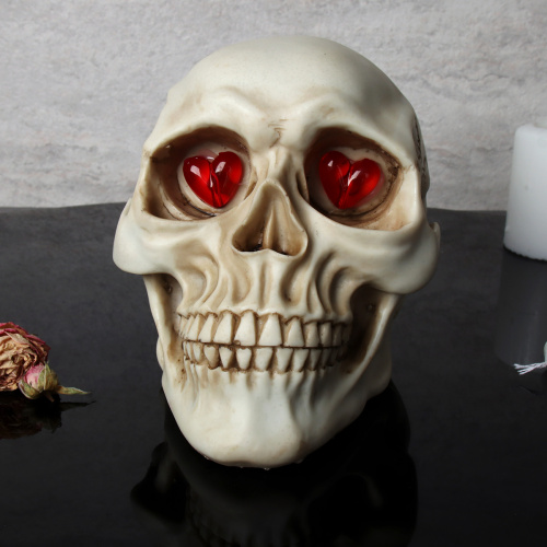 Статуэтка Череп LED 15 см / KY-18 /уп 24/Хэллоуин