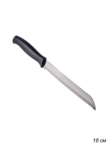 Нож для хлеба 18 см Athus / 23082/007/871-162 /уп 12/ черная ручка
