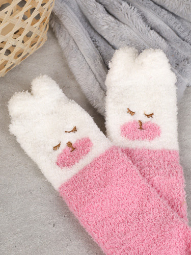 Носки женские флисовые р. 35-40 Лапки новогодний №5 / MNZ-16/5 /уп 12 /700654