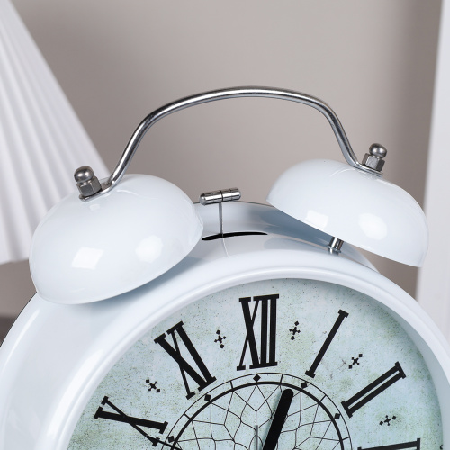 Будильник 23 см / 2080 /уп 10/ белый, подсветка экрана