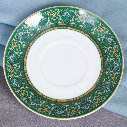 Чайная пара 2 предмета 250 мл PVC Муслим / ZSV02-2PV /уп 36/ Костяной фарфор