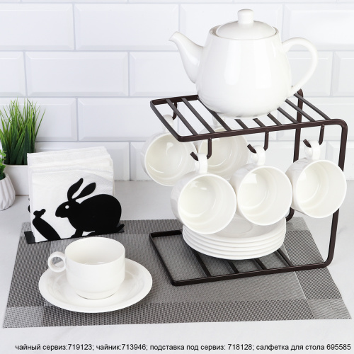 Салфетница Зайка Лофт 15x4x10.5 см / Q-182 / уп 192 / черная/ 0,150/ ПРОМО АКЦИЯ