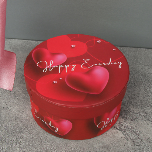 Коробка подарочная круглая 10х10 см / S139-SY622 /уп 12/216/микс