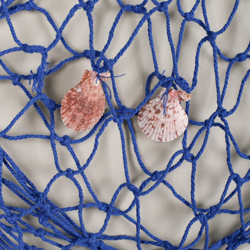 Сеть декоративная 1х2 м синяя с ракушками / B331 /уп 100/