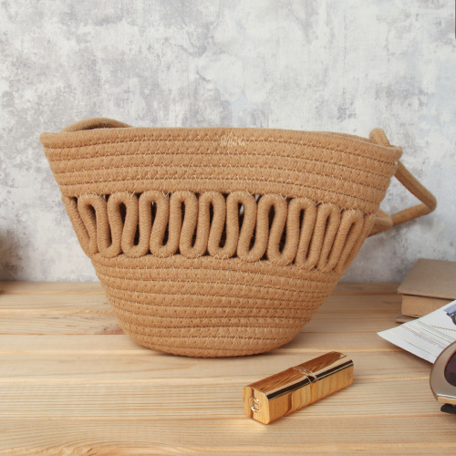 Сумка плетеная 21x15x9 / DW-10 /уп 100/коричневая