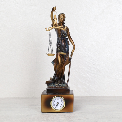 Часы статуэтка Фемида 34 см / ZB-198 /уп 12/