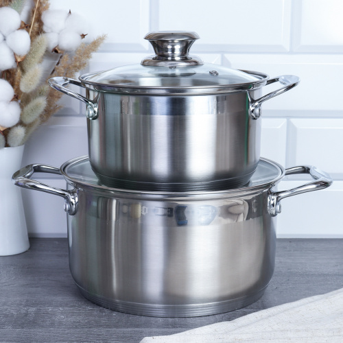 Кастрюля набор 6 предметов 2,5л,3,5л,4,5л Квинта/ Set 1 - F-146 /уп 2/ индукция/ цветная коробка/