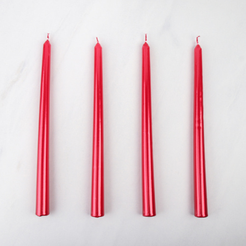 Свеча 4 штуки 25х1,7 см набор / RF-900 /уп 144/ красный / 2 СОРТ ЦАРАПИНЫ