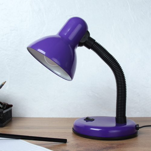 Светильник настольный 28 см фиолетовый / 203B-4 / Ex27 /уп 45/