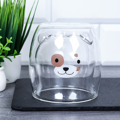 Стакан 300 мл с двойными стенками Собачка / LCWB6000-5/LCWB6000-2 /уп 100/ 