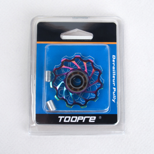 Ролик натяжителя заднего переключателя 11T . Алюминиевый. TOOPRE TL-11T-C/ цветной / уп100/