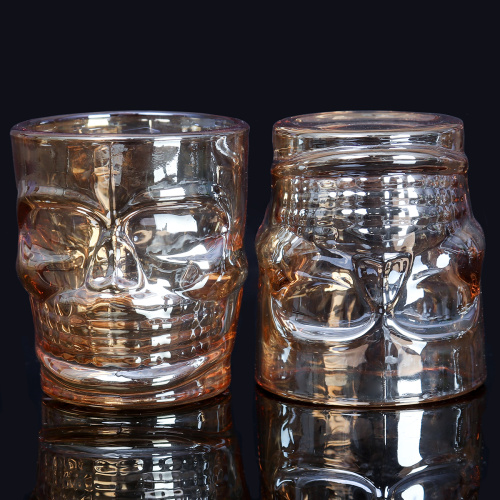 Стопка 6 штук 50 мл Череп / KL-S51 /уп 24/ золото