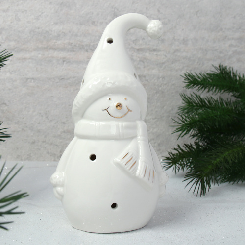 Фигурка Снеговик с подсветкой 17 см новогодний / YZ23650 /уп 64/LED
