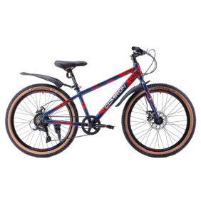 Велосипед 24" рама 13" 8sp COMIRON REBEL ригид сине-красный