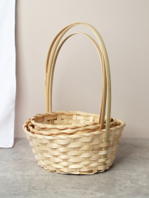 Корзина плетеная 3 штуки / CW87-1 /уп 40/27x11/25x10/21x9 см