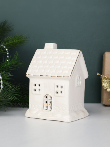 Фигурка Домик с подсветкой 10 см новогодний / FP23566 /уп 72/LED