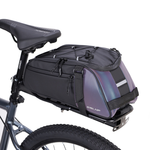 Сумка велосипедная на багажник ESLNF,материал antique leather film PU+ cotton bottom PI luminous. Размер 12.5*35*14см. /уп 40/