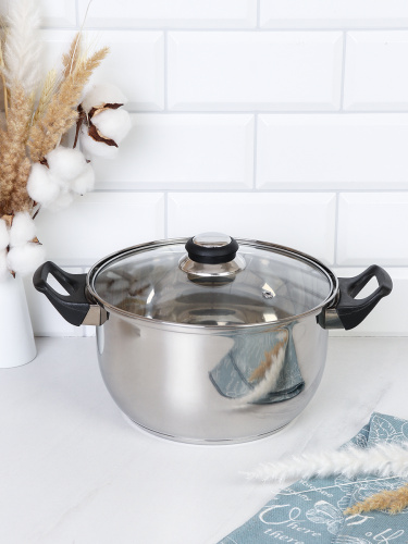 Кастрюля 3,8 л Лайт / LB-10-10A-3,8 /уп 1/ Ручки бакелит/ Гофрокороб/ KISIGA