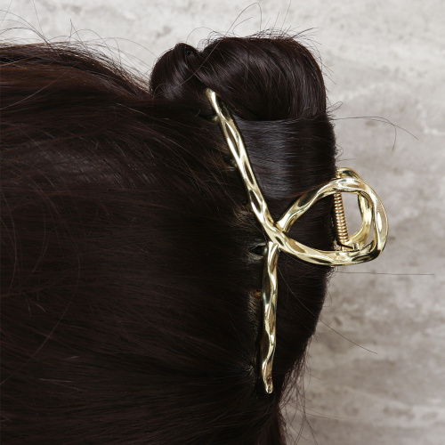 Заколка-краб для волос 11 см / XY2415-11 /уп 20/80/металл/золото