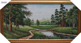 Картина гобелен 30х60 Лесной мостик F324 /DL2902 /