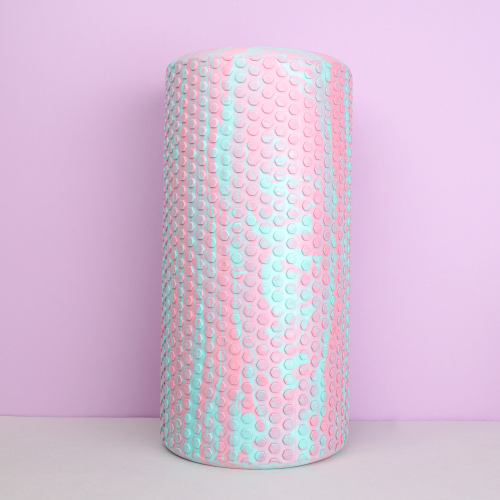 Ролик массажный спортивный Woohooo СELL 30x15/ розово-голубой /уп10